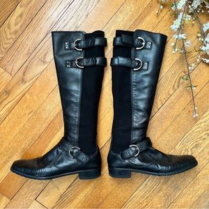 STUART WEITZMAN Black Leather Boots